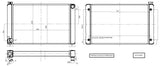 AERFOFLOW=Universal Ford Aluminium Radiator Single Pass 31" x 19" x 3"