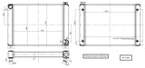 AERFOFLOW=Universal GM Aluminium Radiator Single Pass 27" x 19" x 3"