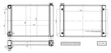 AERFOFLOW=Universal GM Aluminium Radiator Dual Pass 27" x 19" x 3"