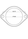 AeroFlow=2-Bolt Stainless Steel Flanges 3" (76.2mm) I.D x 3/8" (9.52mm) Thick