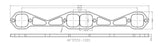 AeroFlow=SB Chev 1-3/4" Square Port Header Flange Stainless Steel