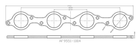 AeroFlow=BB Chev 2" Round Port Header Flange Stainless Steel