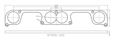 AeroFlow=SB Chev Spread Port 2" Round Port Header Flange Stainless Steel