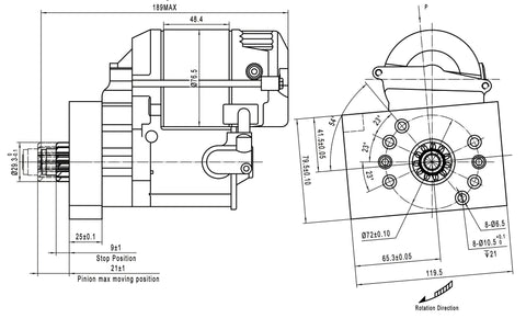 AeroFlow=Ford 289-351 Windsor & 351 Cleveland XPRO High Torque Starter