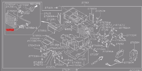 NISSAN OEM FRONT HEATER COCK ASSEMBLY 40P00 Z32