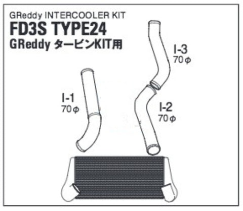 TRUST GREDDY FRONT MOUNTED INTERCOOLER KIT USE WITH TD06-MAZDA RX-7 FD3S