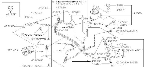 NISSAN SKYLINE GT-R OEM PUMP TO RESERVOIR TANK HOSE - BNR32