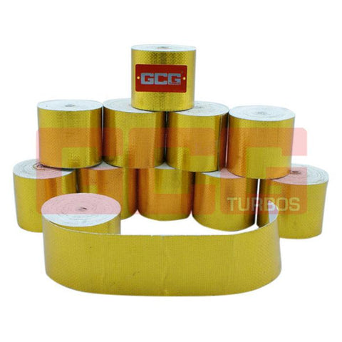 COLTEC=Heat Barrier Adhesive Tape 450deg - Gold Reflective 50mm x 9m