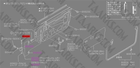 OEM GENUINE PARTS=Door Hinge Pin"S13-180sx-R31-D21-WD21"