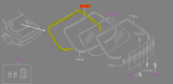 OEM GENUINE PARTS=Windscreen Glass Moulding Fastener/Retainer (Rear) "R32-Late"