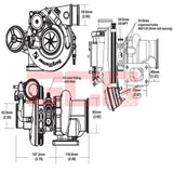 BorgWarner=Turbo Charger EFR6258-A 49mm 62mm .64a/r T25 S/E 179140