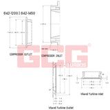 Garrett=G42-1450 Turbo Charger 1.15a/r 79mm /75mm V-Band V-Band
