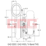 Garrett=G42-1450 Turbo Charger 1.15a/r 79mm /75mm V-Band V-Band