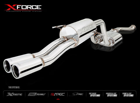 X FORCE FPV F6 BA/BF TURBO UTE 03-07 Dual 2.5″ Stainless Cat Back Exhaust