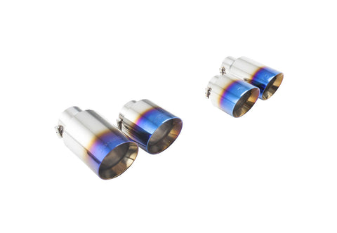 X FORCE AUDI S3 8V Hatch 13-21 / 4″ Angle Cut Stainless Exhaust Burnt Blue Tips