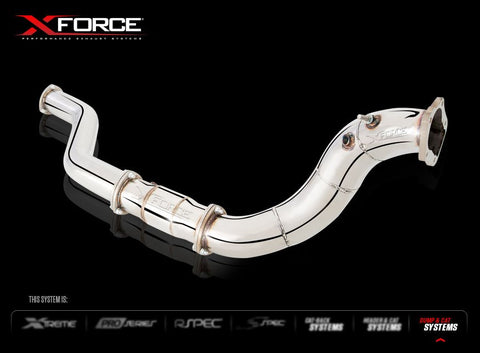 X FORCE FORD FALCON XR6 BA/BF TURBO 03-07 4" Stainless Dump Pipe & Metallic Cat