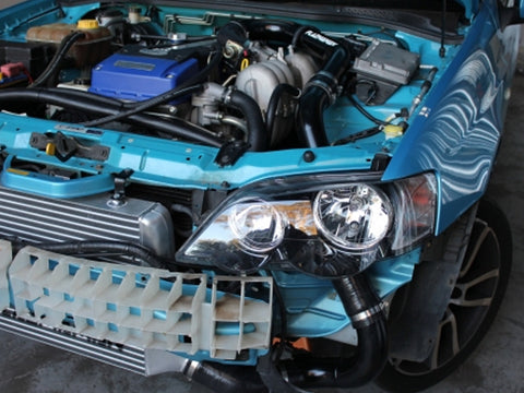 PLAZMAMAN-BA/BF 1000HP STAGE 3B INTERCOOLER KIT (IC,4IN AIR-BATTERY INTAKE,COLD-HOT PIPING)