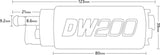 Deatschwerks DW200 Fuel Pump Fitting Kit ( 255lph ) in tank Nissan S \ R Chassis