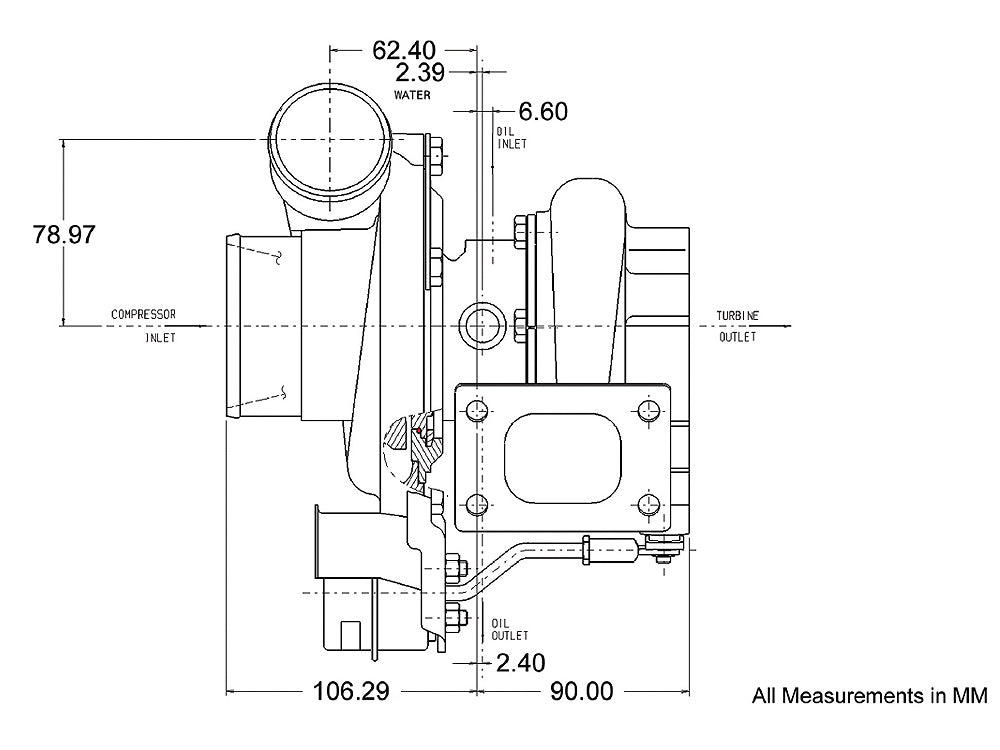 Garrett GT2860RS Turbocharger ( Disco Potato )  Drift Racing Industries