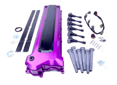 PLATINUM RACING PRODUCTS=NISSAN TB48 BILLET ROCKER COVER AND INTEGRATED COIL KIT