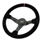 GKTECH=STEERING WHEEL 350MM DEEP DISHED SUEDE