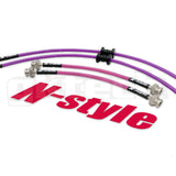 GKTECH = R32 GTS-T BRAIDED BRAKE LINE SET