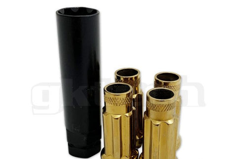 GKTECH = GOLD - OPEN ENDED LUG NUTS (PACK OF 20)