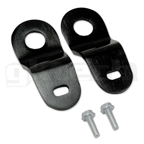 GKTECH = S13/180SX CNC MACHINED TOP RADIATOR BRACKETS - BLACK