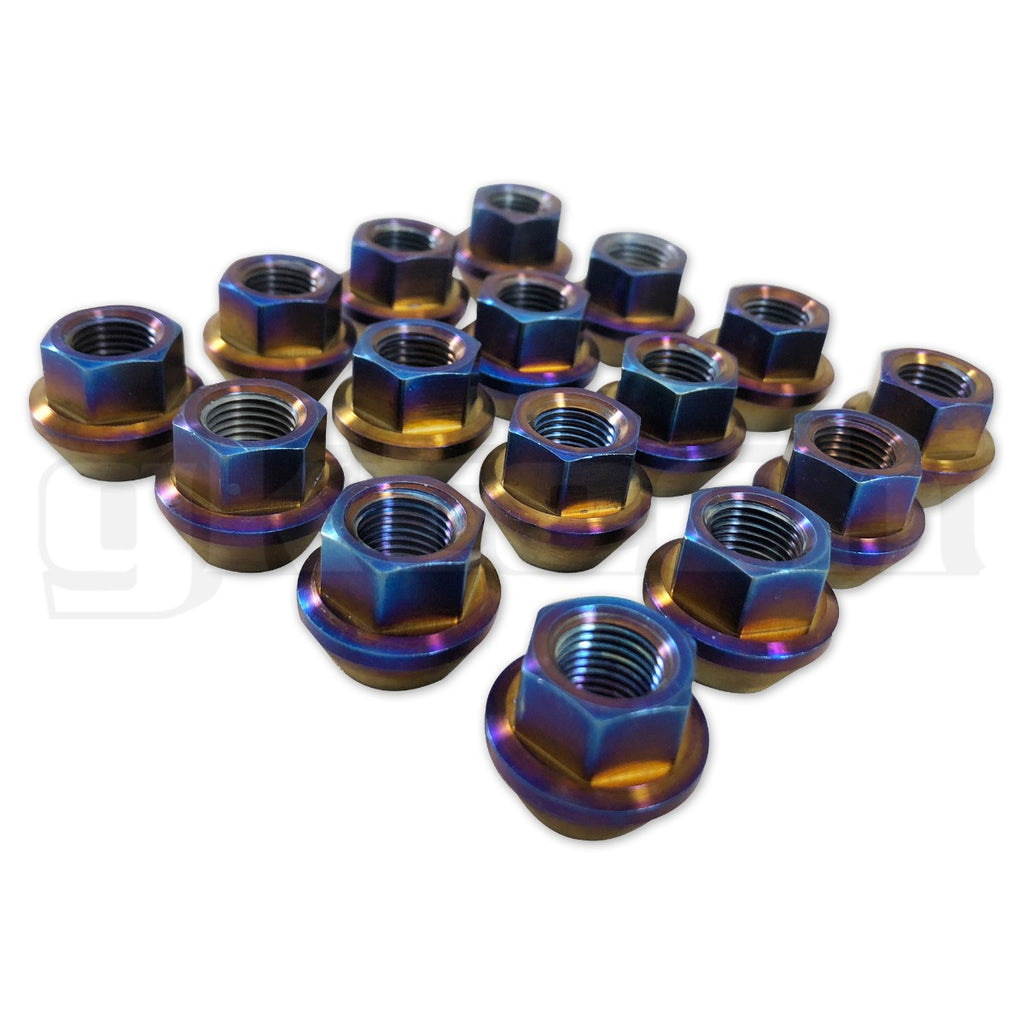 GKTECH = OPEN ENDED BURNT TITANIUM M12X1.25 LUG NUTS – Drift Racing ...