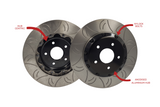 HFM.PARTS = 324MM R33/R34 GTR 2 PIECE SLOTTED ROTORS (SOLD AS A PAIR)