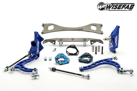 WISEFAB=Nissan S14 S15 Front V2 Drift Angle Lock Kit with Rack Relocation
