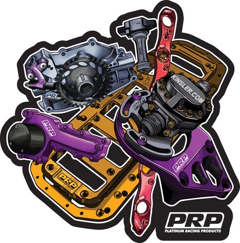 PLATINUM RACING PRODUCTS=PRP AUTOMOTIVE STICKER