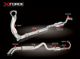 X Force 3" Turbo Back Exhaust Hi-Flow Cat Nissan Navara D40 STX Auto 2011-2015